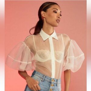 NWT Cynthia Rowley Sheer Bliss Blouse